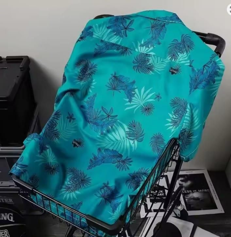 Men's Printed Casual Shirt – Aqua Blue.