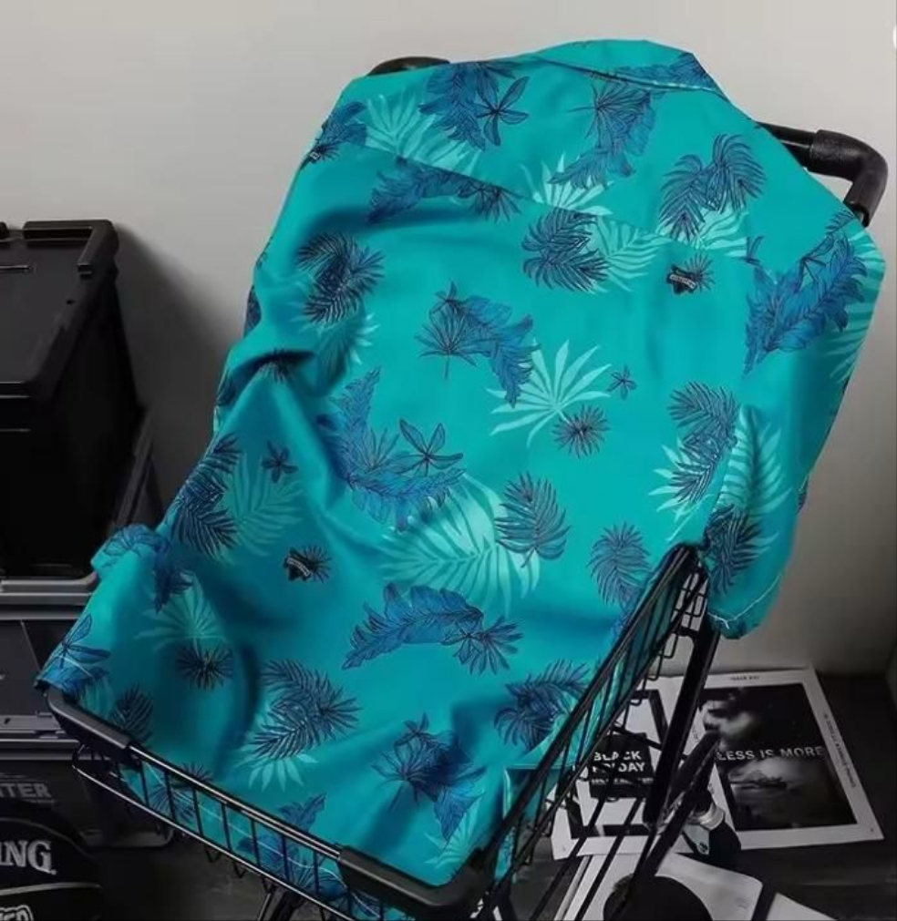Men's Printed Casual Shirt – Aqua Blue.