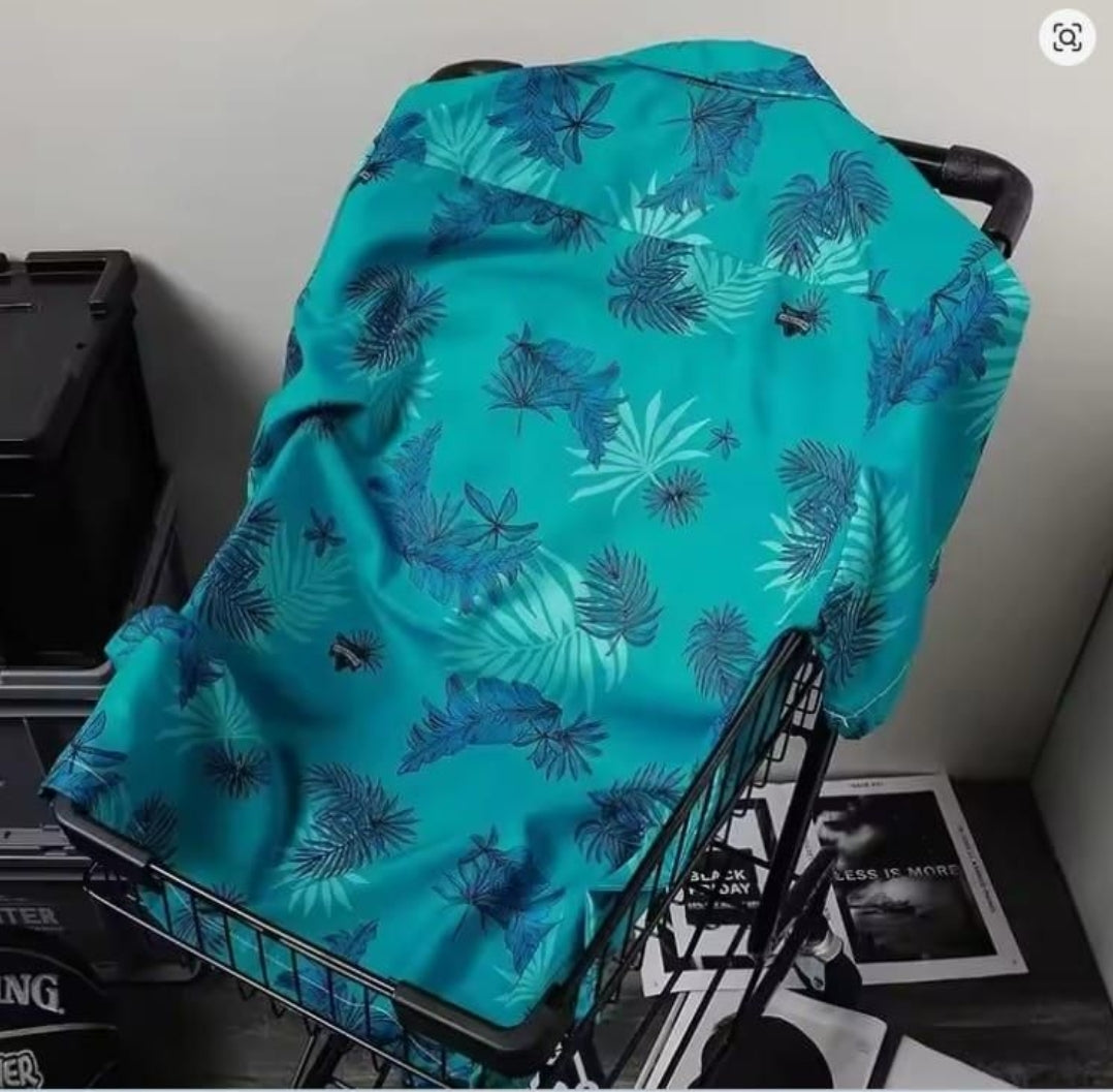 Men's Printed Casual Shirt – Aqua Blue.